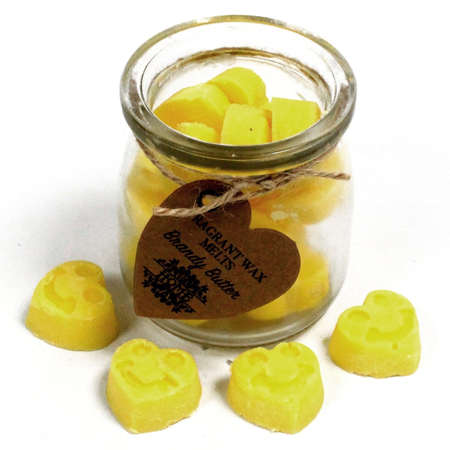 Soy Wax Heart Melts Jar - Brandy Butter