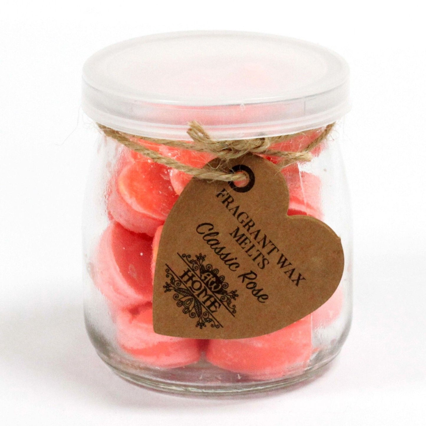 Soy Wax Heart Melts Jar - Classic Rose