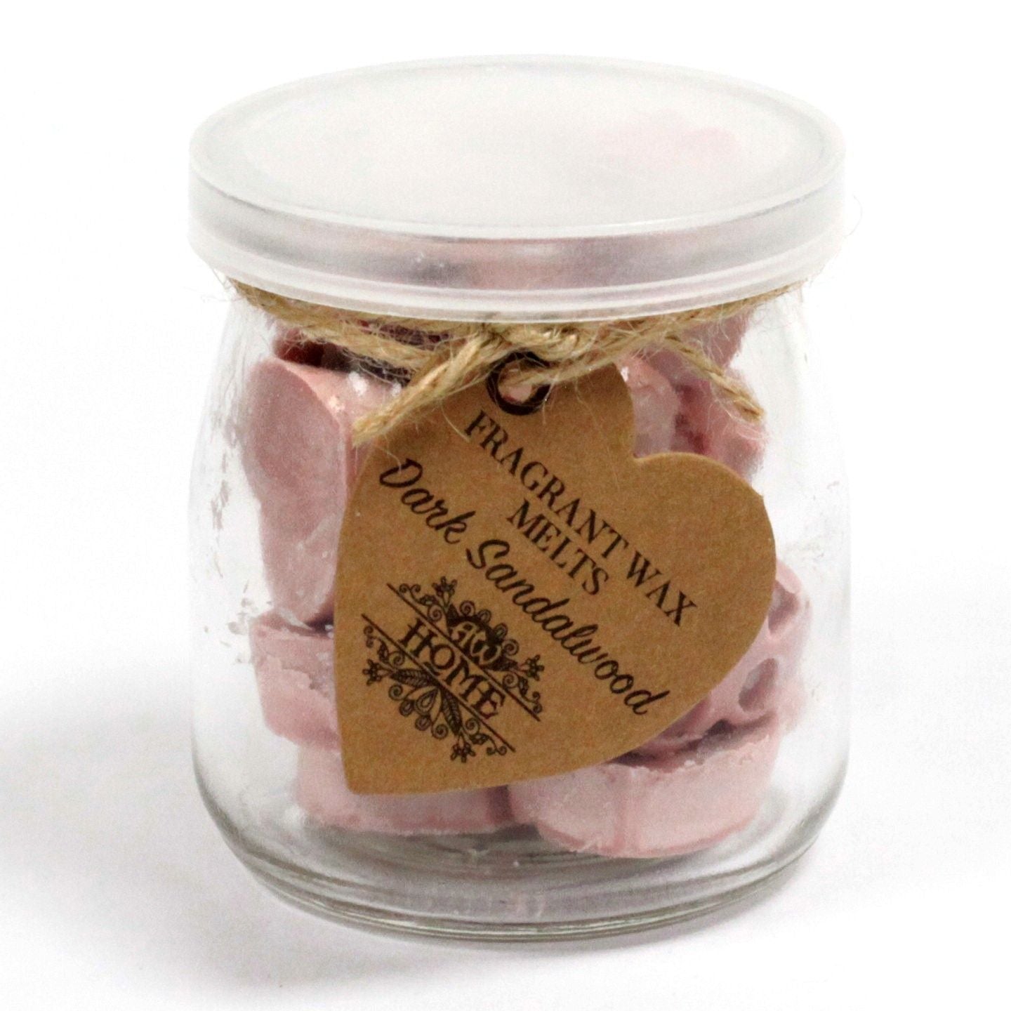 Soy Wax Heart Melts Jar - Dark Sandalwood
