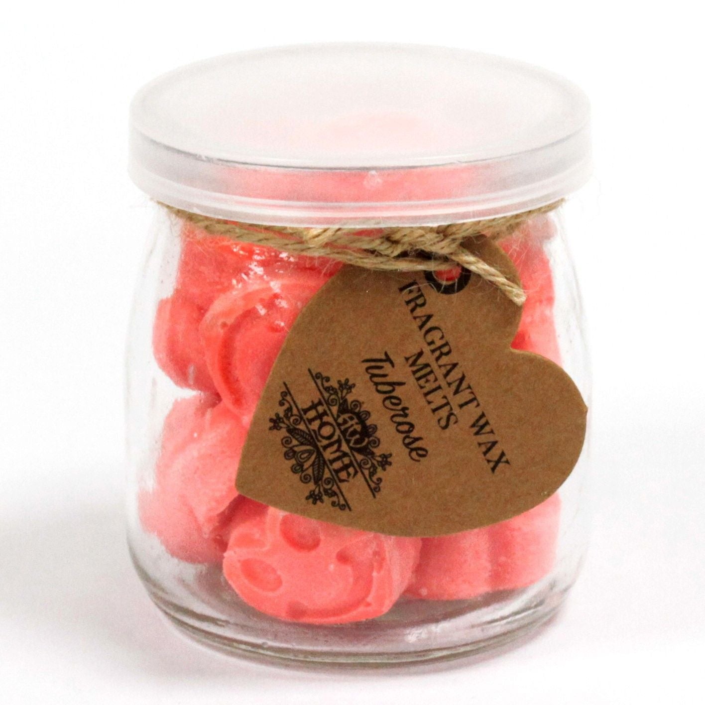 Soy Wax Heart Melts Jar - Tuberose