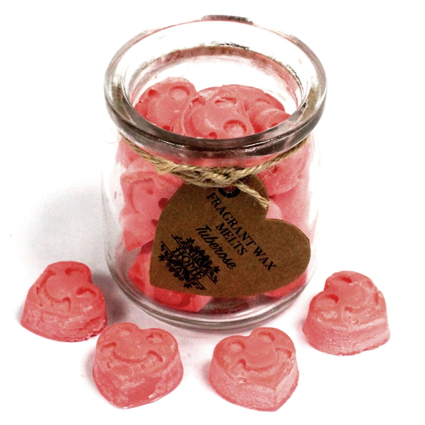 Soy Wax Heart Melts Jar - Tuberose
