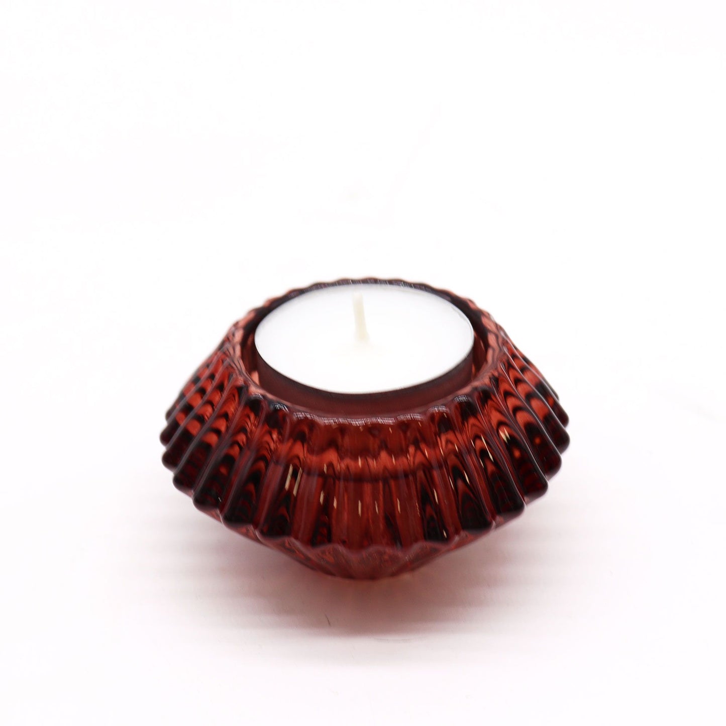 Flower Flip Tealight Holder - Vampire Red