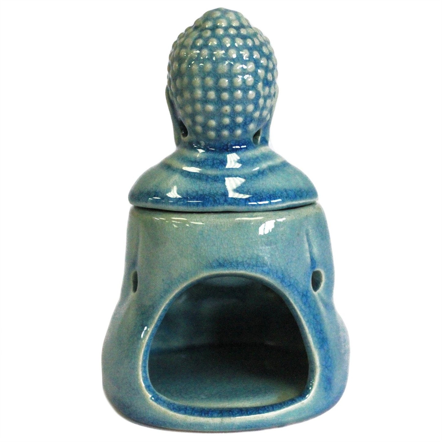 Sitting Buddha Burner - Blue