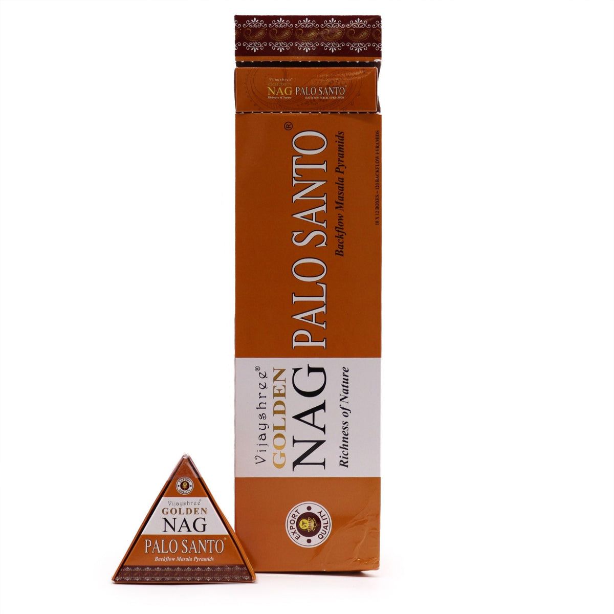 Golden Nag Palo Santo Jumbo Backflow Incense Cones – 42g - Ettovi Candle Company