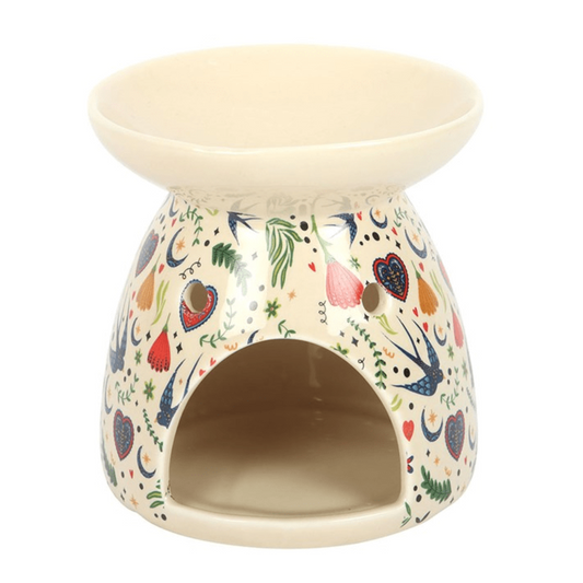 Midnight Bloom Print Wax Melt Burner - Ettovi Candle Company