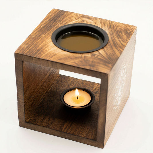 Moon Goddess Carved Wooden Wax Melt Burner - Ettovi Candle Company
