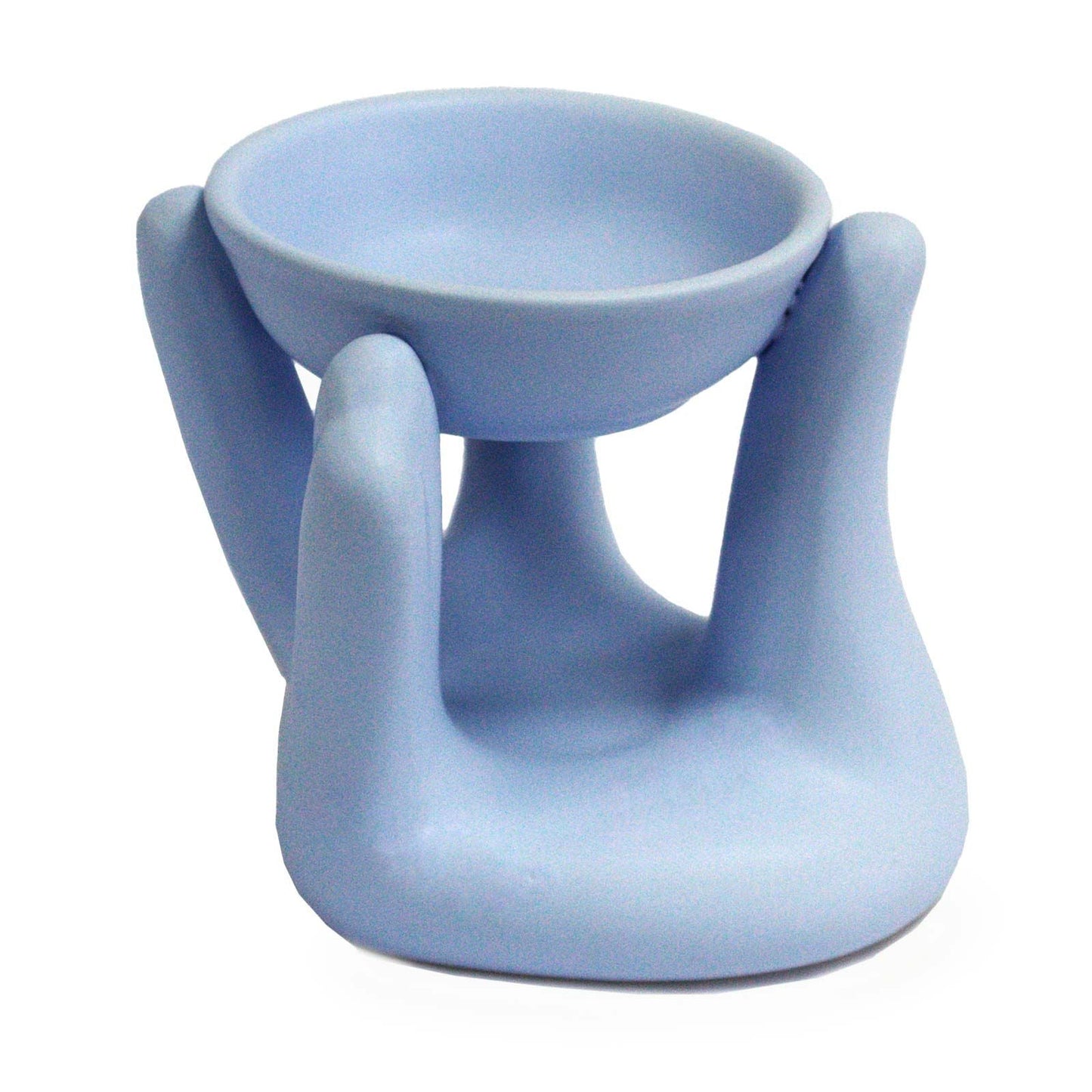 Open Hand Wax Melt Burner – Blue - Ettovi Candle Company