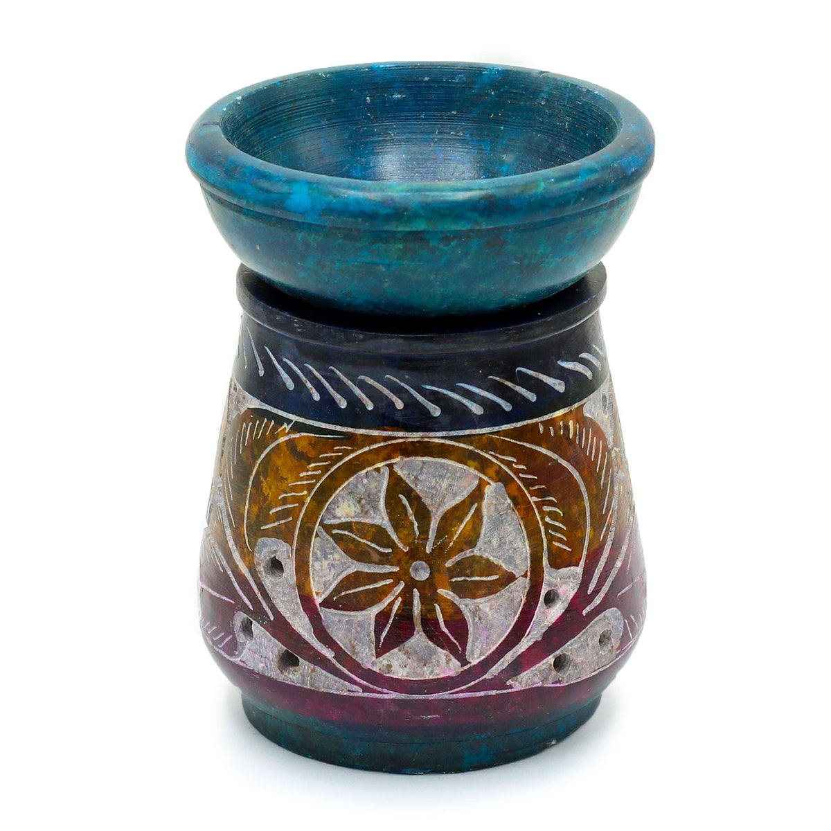 Small Flower Soapstone Wax Melt Burner - Ettovi Candle Company
