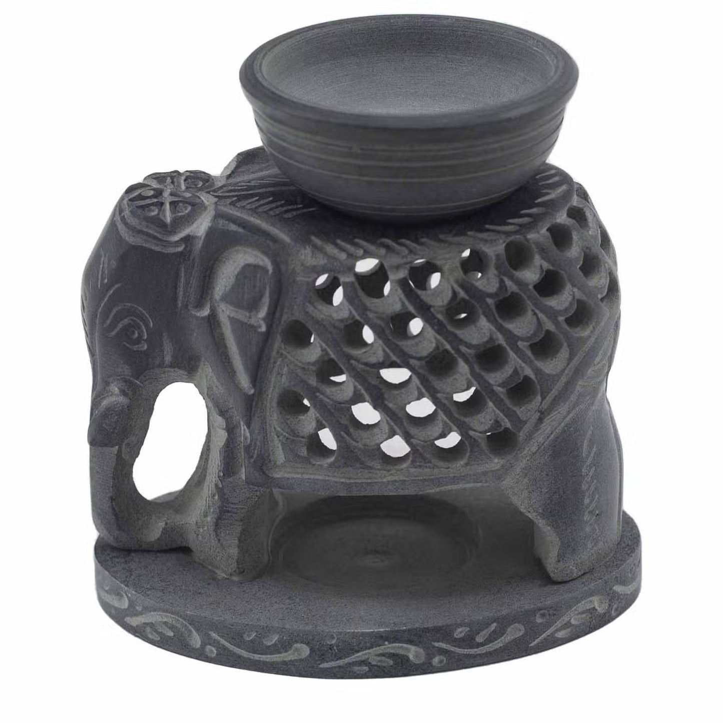 Soapstone Burner - Standing Elephant