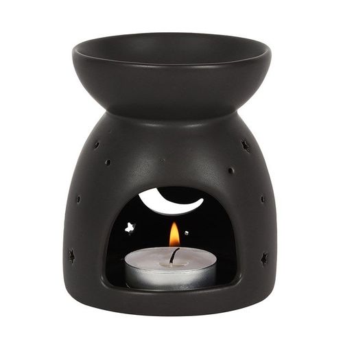 Black Mystical Moon Cut Out Oil and Wax Warmer