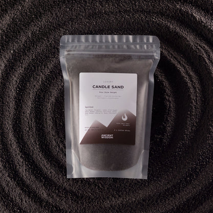 Black Candle Sand 300g. Spirited - Ettovi Candle Company