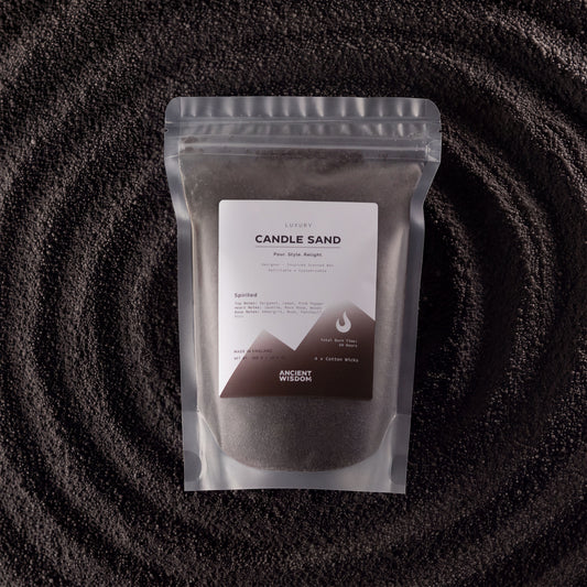 Black Candle Sand 300g. Spirited - Ettovi Candle Company
