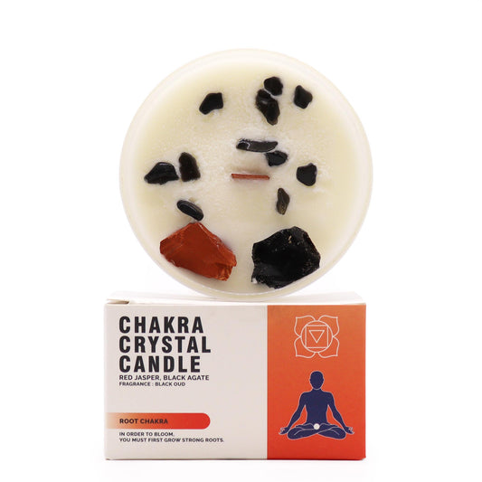 Chakra Crystal Candles (Root Chakra)