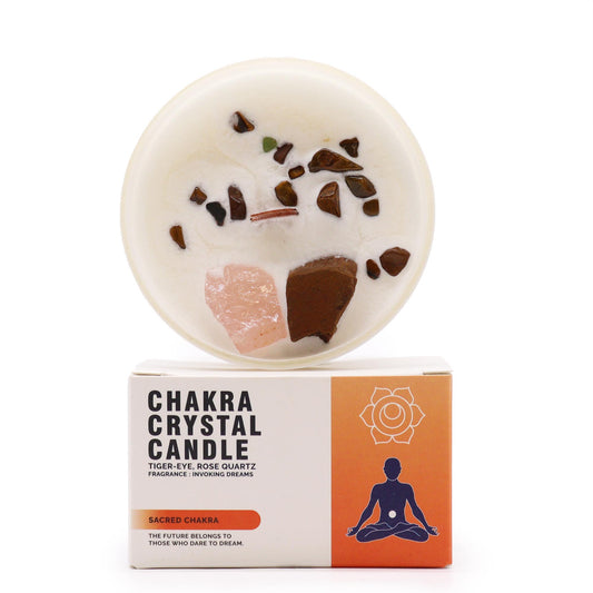 Chakra Crystal Candles (Sacred Chakra)