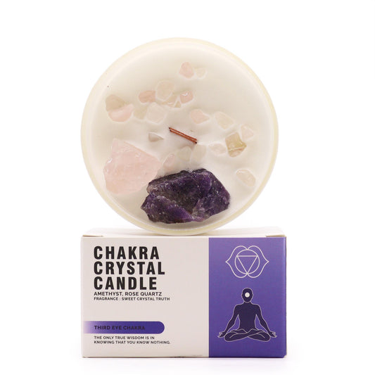 Chakra Crystal Candles (Third Eye Chakra)
