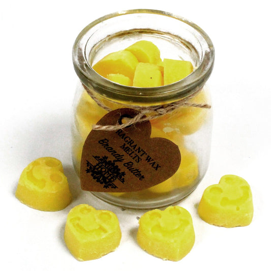Soy Wax Heart Melts Jar - Brandy Butter