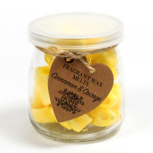 Soy Wax Heart Melts Jar - Cinnamon & Orange