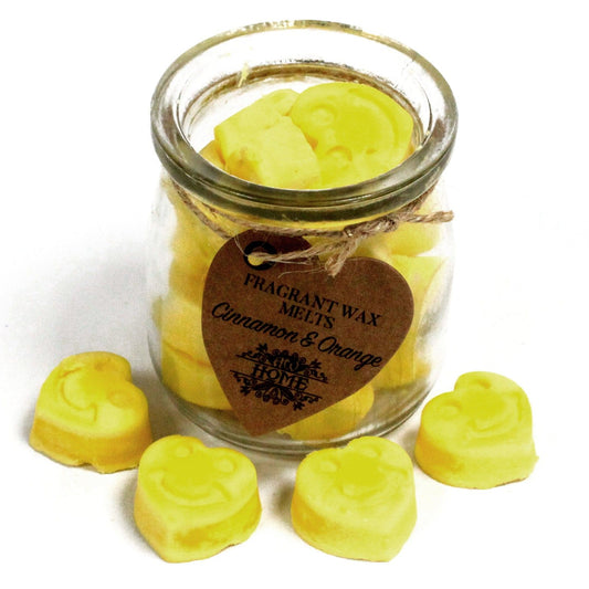 Soy Wax Heart Melts Jar - Cinnamon & Orange