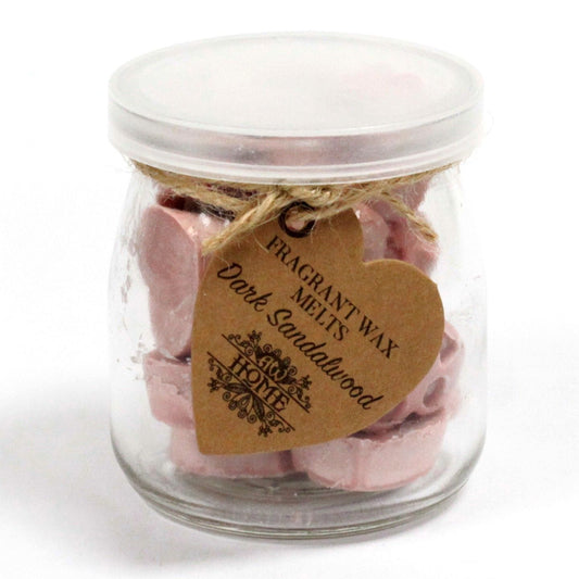 Soy Wax Heart Melts Jar - Dark Sandalwood