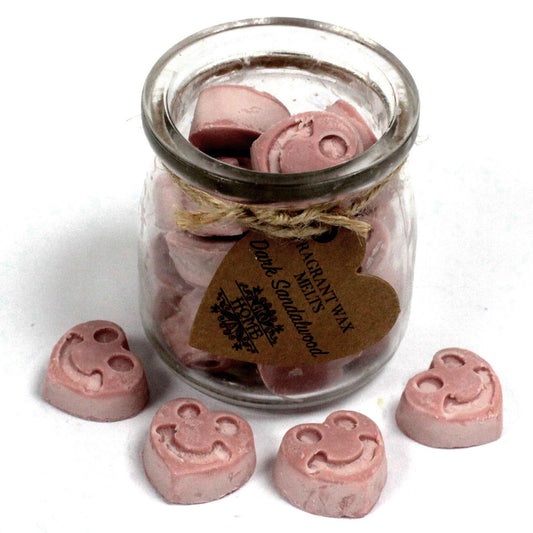 Soy Wax Heart Melts Jar - Dark Sandalwood