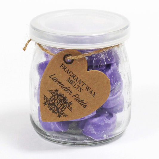 Soy Wax Heart Melts Jar - Lavender Fields