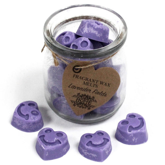 Soy Wax Heart Melts Jar - Lavender Fields