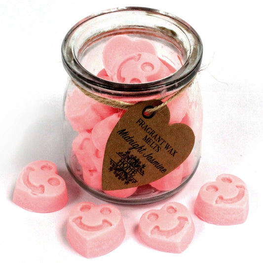 Soy Wax Heart Melts Jar - Midnight Jasmine