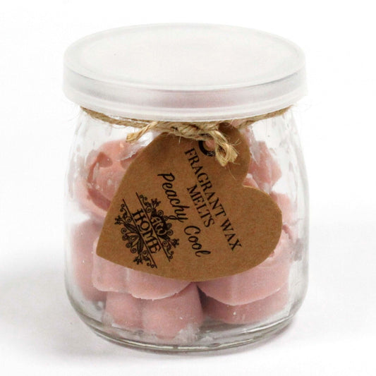 Soy Wax Heart Melts Jar - Peachy Cool