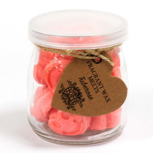 Soy Wax Heart Melts Jar - Tuberose