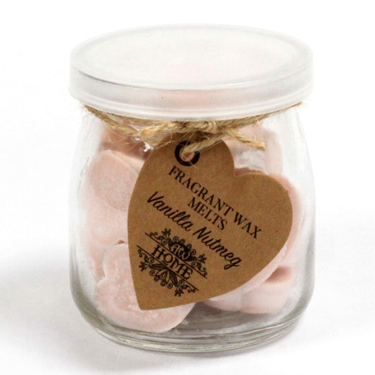 Soy Wax Heart Melts Jar - Vanilla Nutmeg