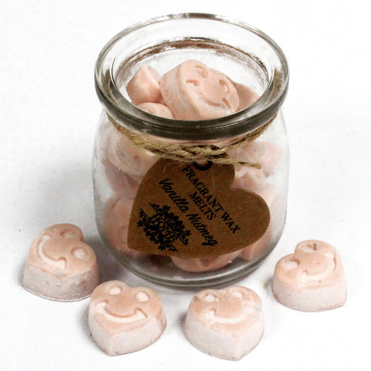 Soy Wax Heart Melts Jar - Vanilla Nutmeg