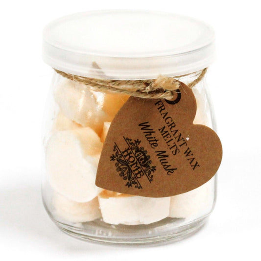 Soy Wax Heart Melts Jar - White Musk