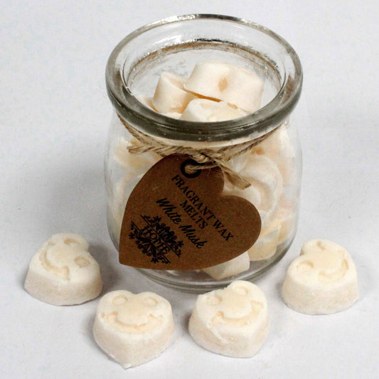 Soy Wax Heart Melts Jar - White Musk