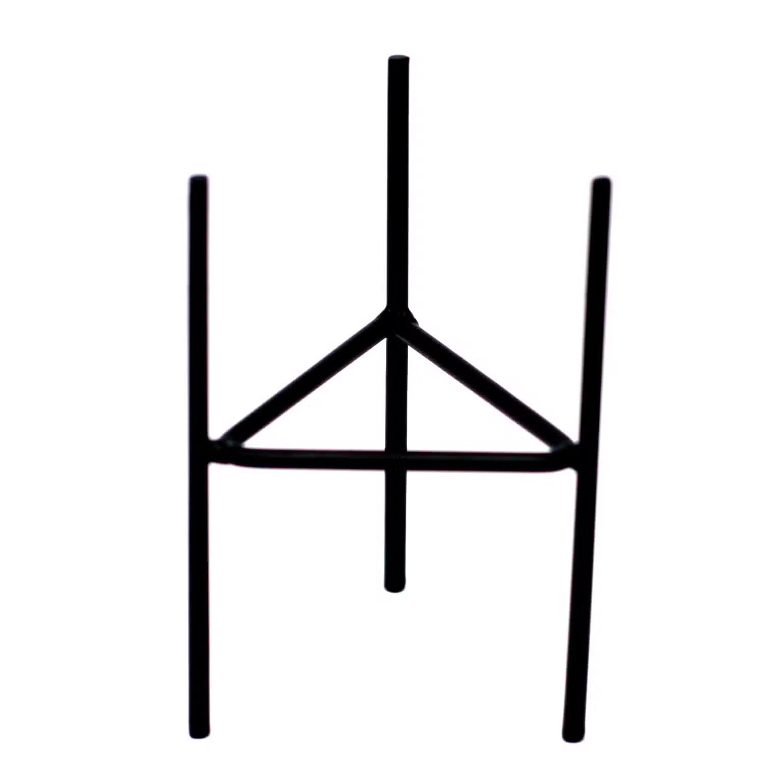 Black geometric shape on a white background
