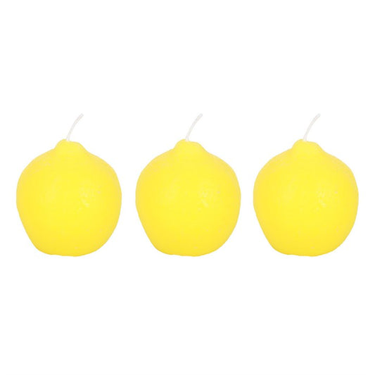 Lemon Shaped Candles - Set Of 3