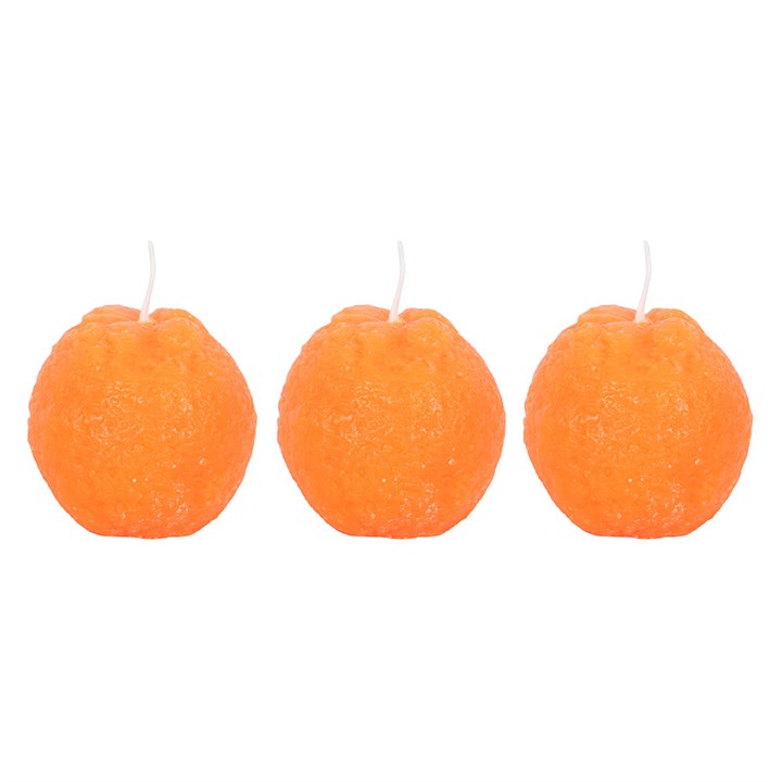 Orange Shaped Candles - Set Of 3