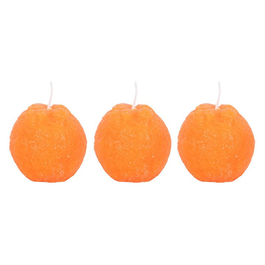 Orange Shaped Candles - Set Of 3
