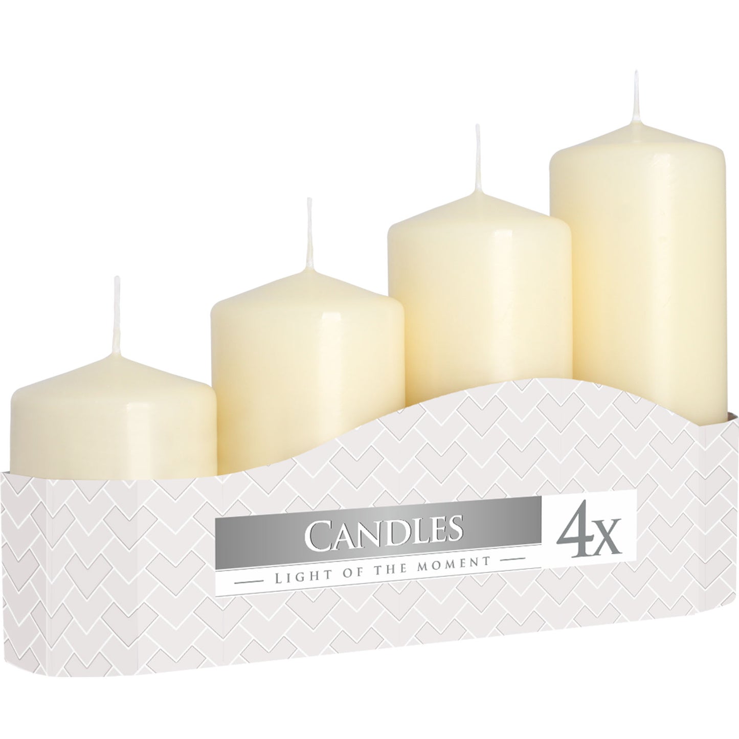 Pillar Candles - Ivory - Set of 4