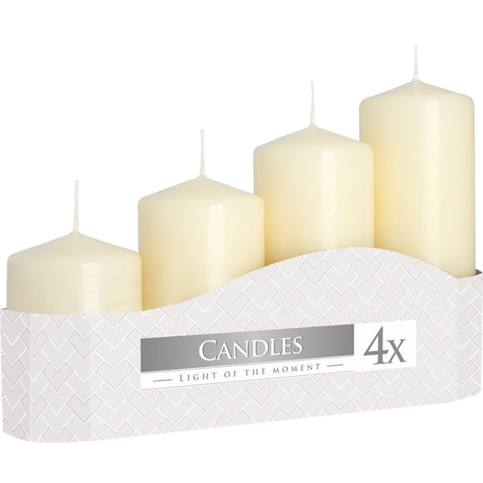 Pillar Candles - Ivory - Set of 4