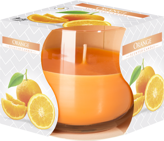 Scented Glass Candle (Orange)