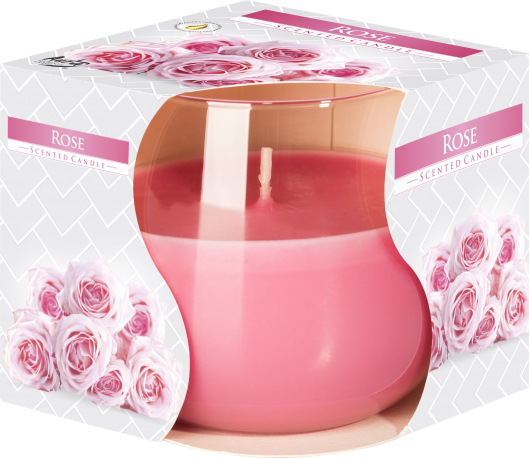 Scented Glass Candle (Rose)
