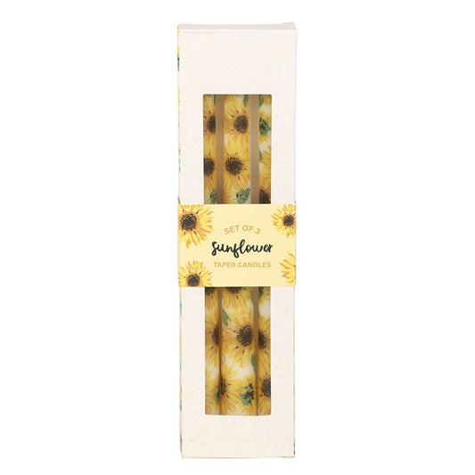 Sunflower Taper Candles - Set of 3