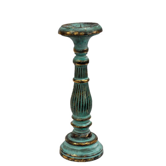 Candle Holder (Turquoise Gold 34cm)