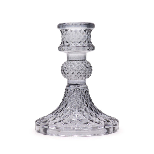 Vintage Dinner Candle Holder (Midnight Grey) - Set of 2