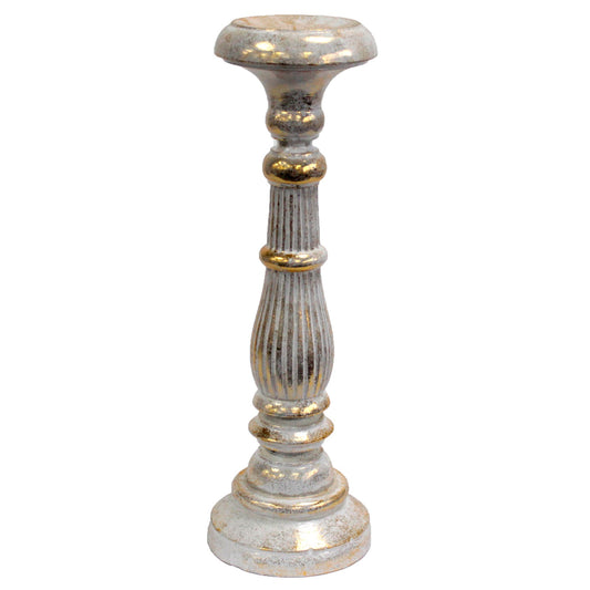 Candle Stand (White Gold 40cm)