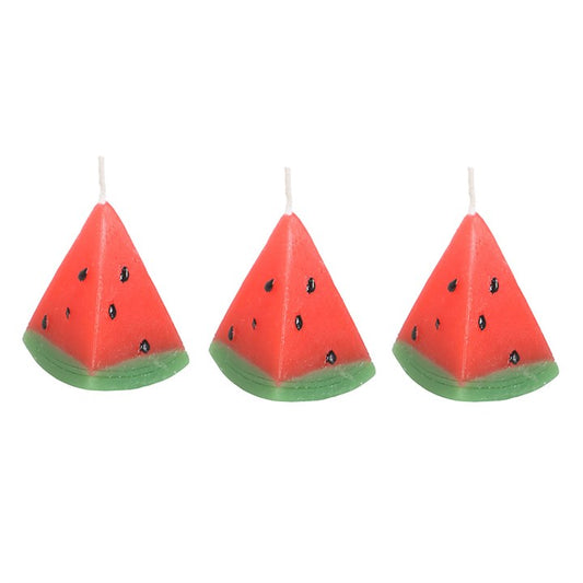 Watermelon Shaped Candles - Set Of 3