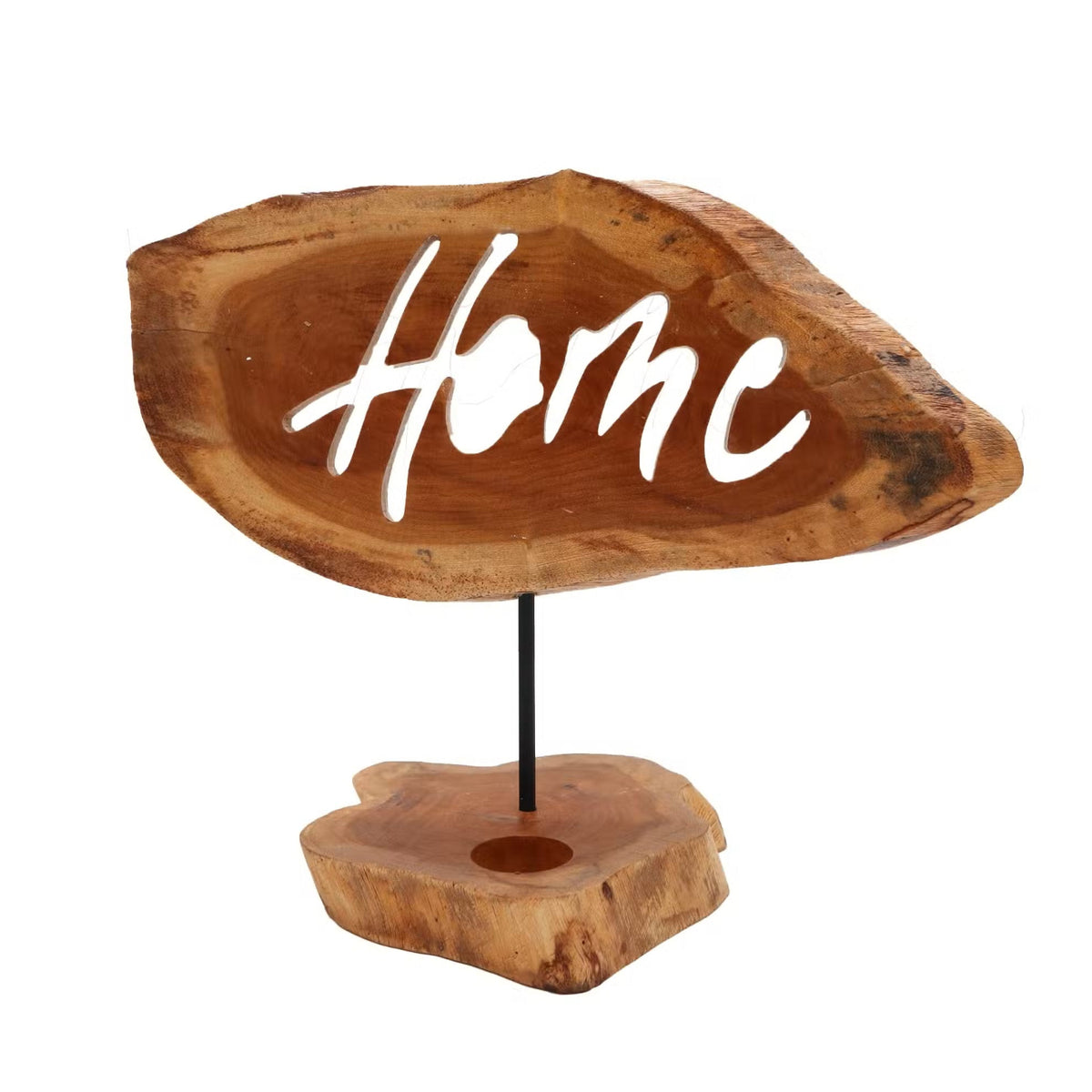 Wooden Home Tealight Holder - Ettovi Candle Company