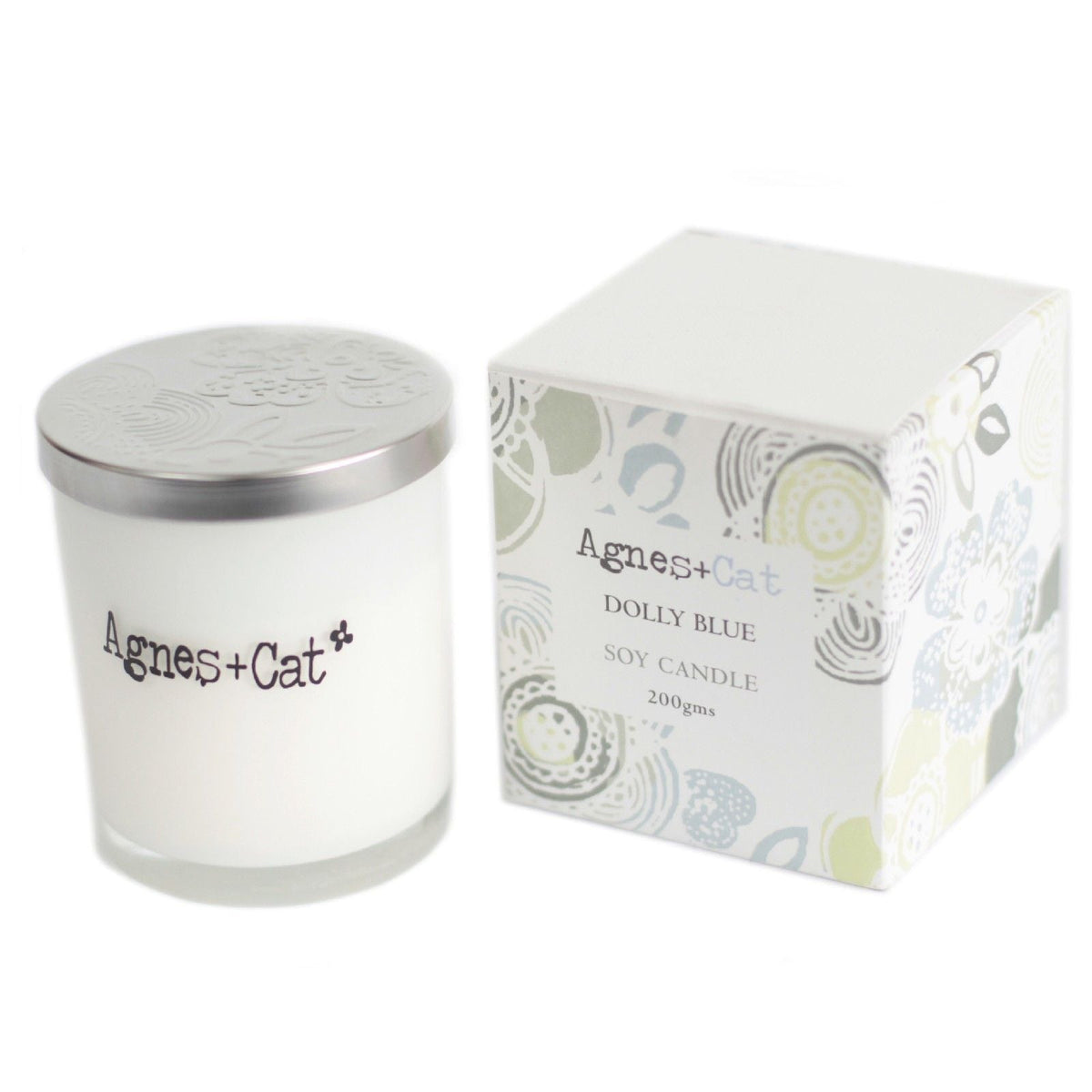 Agnes and Cat Dolly Blue Votive Candle - Ettovi Candle Company