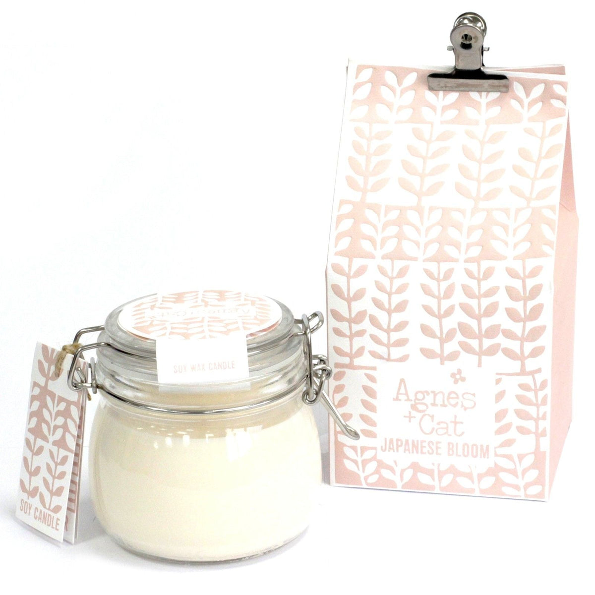 Agnes and Cat Japanese Bloom Kilner Jar Candle - Ettovi Candle Company