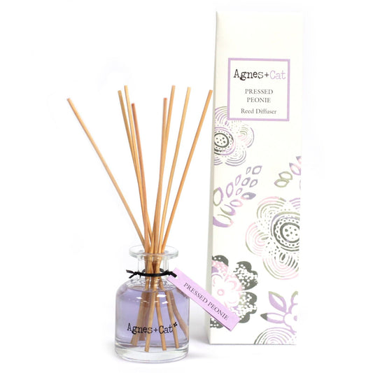 Agnes and Cat Pressed Peonie Reed Diffuser – 140ml - Ettovi Candle Company